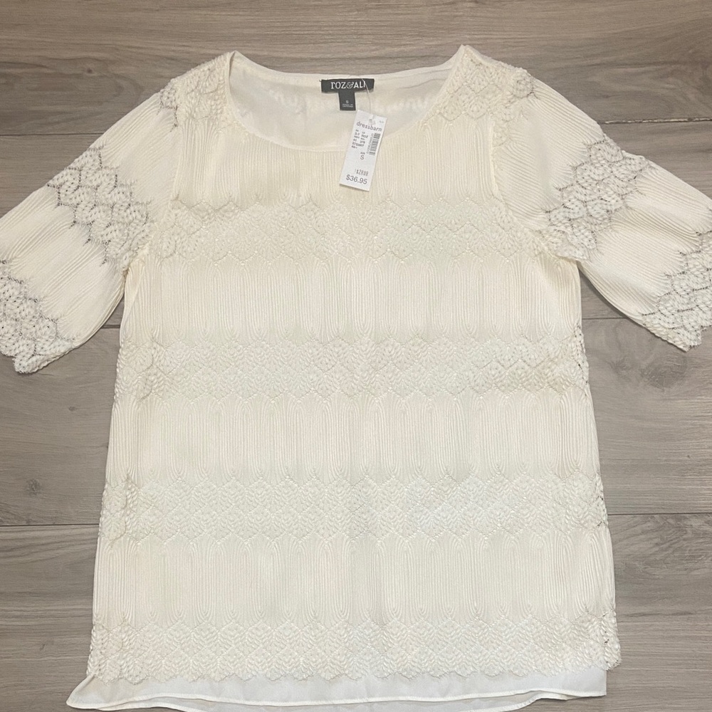 Cream lace shirt